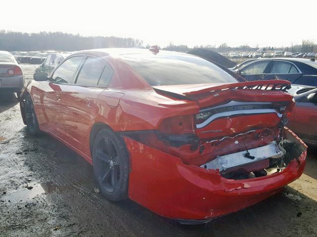 2C3CDXCT2GH210481 - 2016 DODGE CHARGER R/ 红色 照片 3