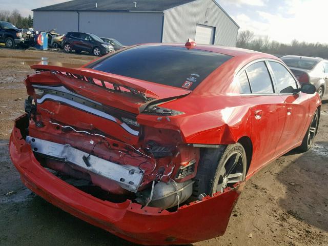 2C3CDXCT2GH210481 - 2016 DODGE CHARGER R/ 红色 照片 4