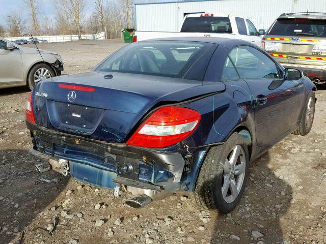 WDBWK54F77F156459 - 2007 MERCEDES-BENZ SLK 280 BLUE photo 4