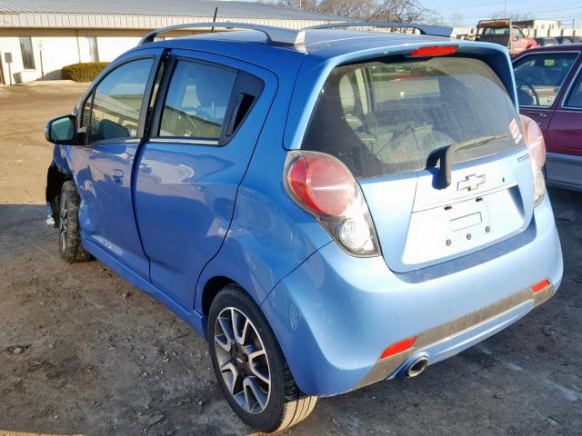 KL8CF6S93EC405763 - 2014 CHEVROLET SPARK 2LT BLUE photo 3