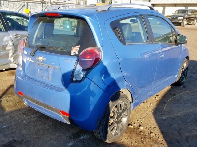 KL8CF6S93EC405763 - 2014 CHEVROLET SPARK 2LT BLUE photo 4