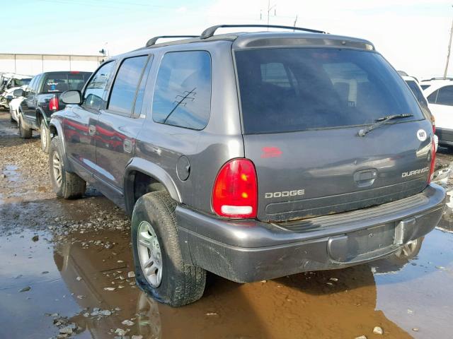 1B4HS48N82F151668 - 2002 DODGE DURANGO SL 灰色 照片 3