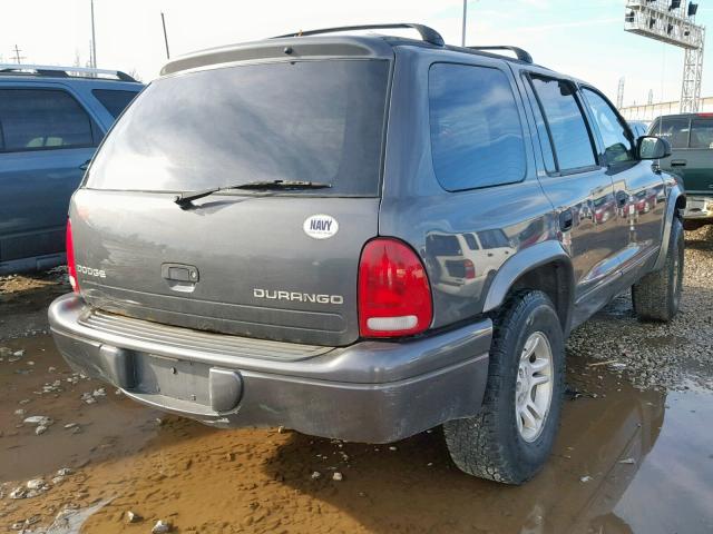 1B4HS48N82F151668 - 2002 DODGE DURANGO SL GRAY photo 4