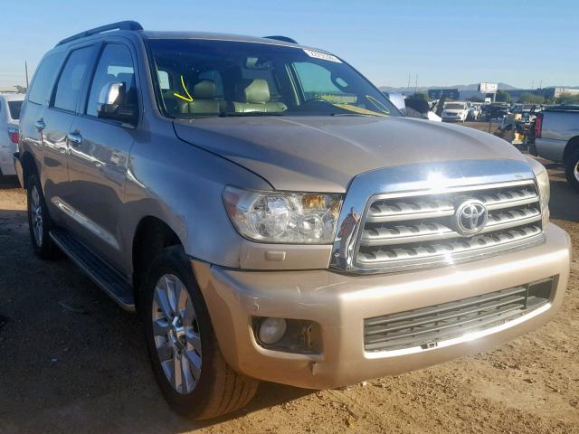 5TDBY67A48S014074 - 2008 TOYOTA SEQUOIA PL BEIGE photo 1