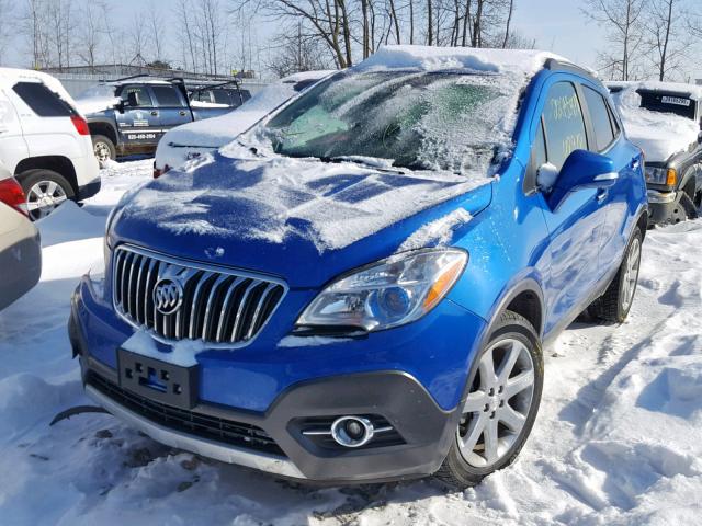 KL4CJFSB5EB721576 - 2014 BUICK ENCORE CON BLUE photo 2