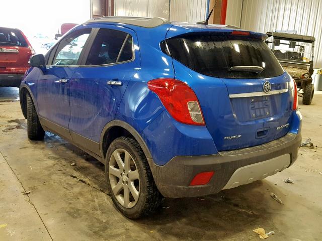 KL4CJFSB5EB721576 - 2014 BUICK ENCORE CON BLUE photo 3