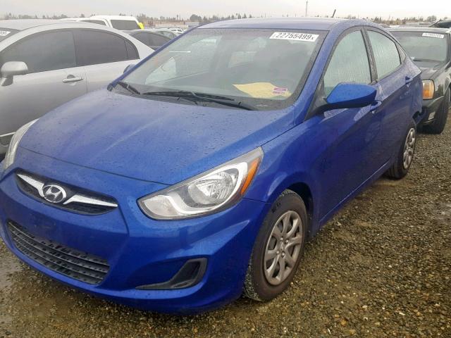 KMHCT4AEXEU711755 - 2014 HYUNDAI ACCENT GLS BLUE photo 2