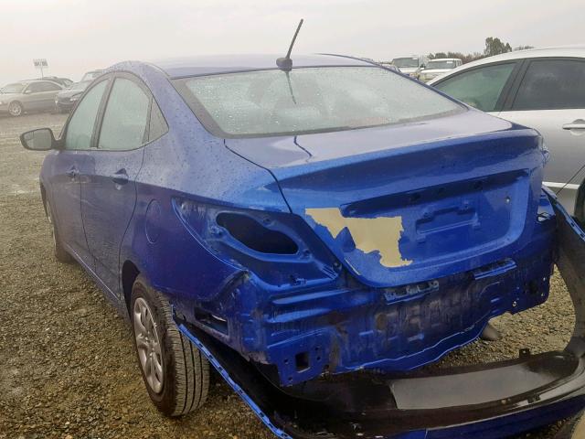 KMHCT4AEXEU711755 - 2014 HYUNDAI ACCENT GLS BLUE photo 3