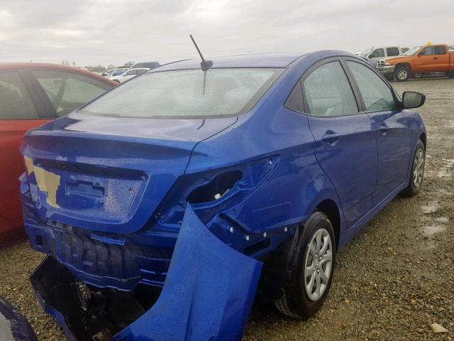 KMHCT4AEXEU711755 - 2014 HYUNDAI ACCENT GLS BLUE photo 4