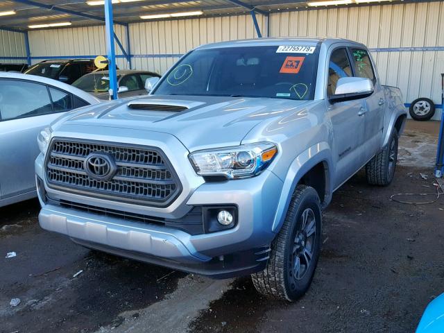 5TFCZ5AN5HX103220 - 2017 TOYOTA TACOMA DOU SILVER photo 2