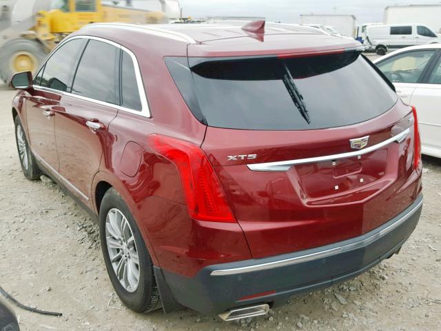 1GYKNBRS5HZ198621 - 2017 CADILLAC XT5 LUXURY MAROON photo 3