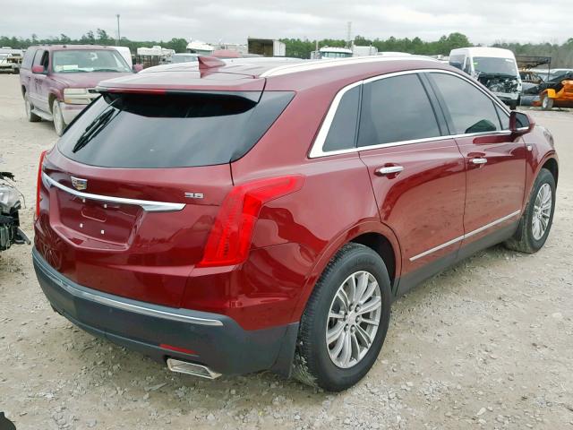 1GYKNBRS5HZ198621 - 2017 CADILLAC XT5 LUXURY MAROON photo 4