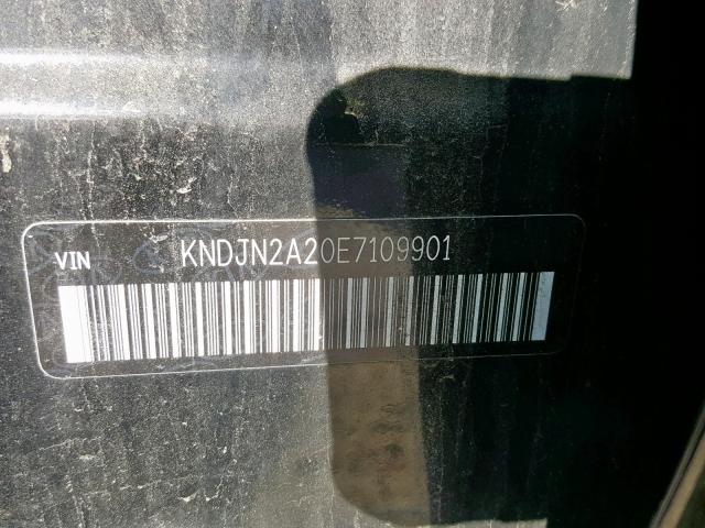 KNDJN2A20E7109901 - 2014 KIA SOUL BLACK photo 10