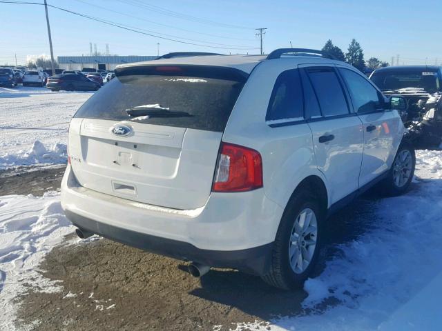 2FMDK3GC6DBB52071 - 2013 FORD EDGE SE WHITE photo 4