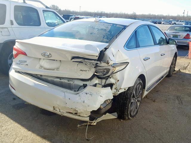 5NPE34AF5FH150916 - 2015 HYUNDAI SONATA SPO WHITE photo 4