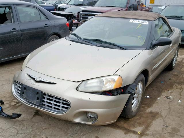 1C3EL55T03N534477 - 2003 CHRYSLER SEBRING LX BEIGE photo 2