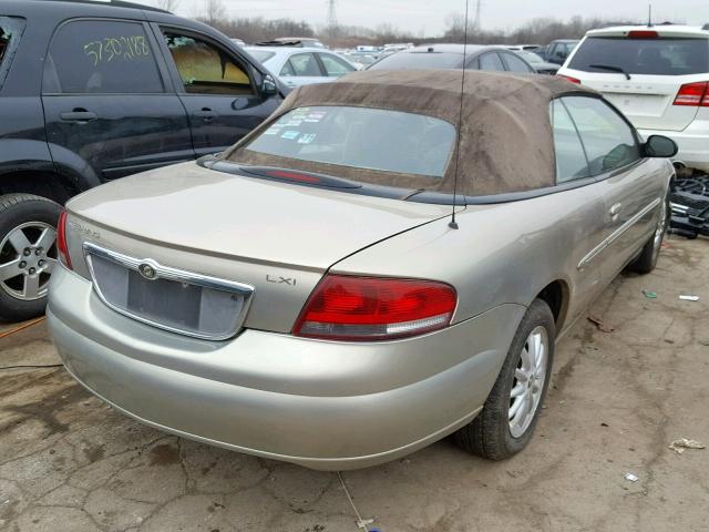 1C3EL55T03N534477 - 2003 CHRYSLER SEBRING LX BEIGE photo 4