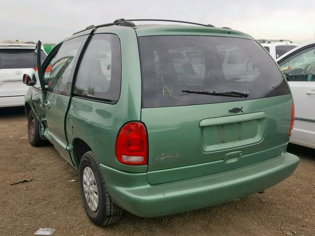 2P4FP25B4WR702988 - 1998 PLYMOUTH VOYAGER GREEN photo 3