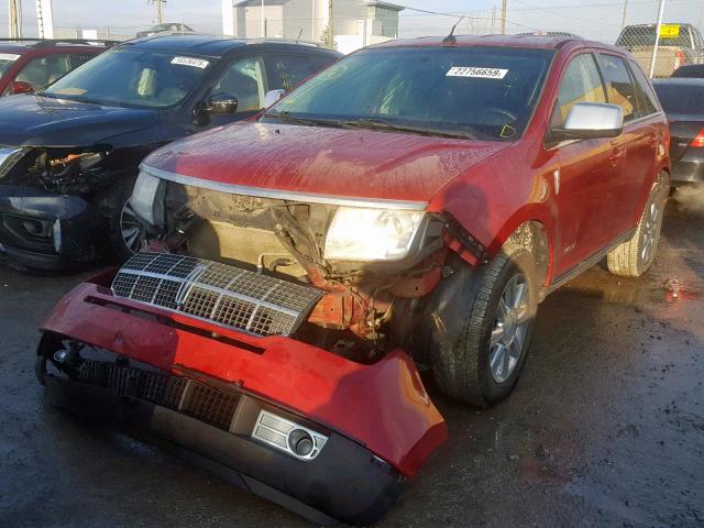 2LMDU88C27BJ28333 - 2007 LINCOLN MKX RED photo 2