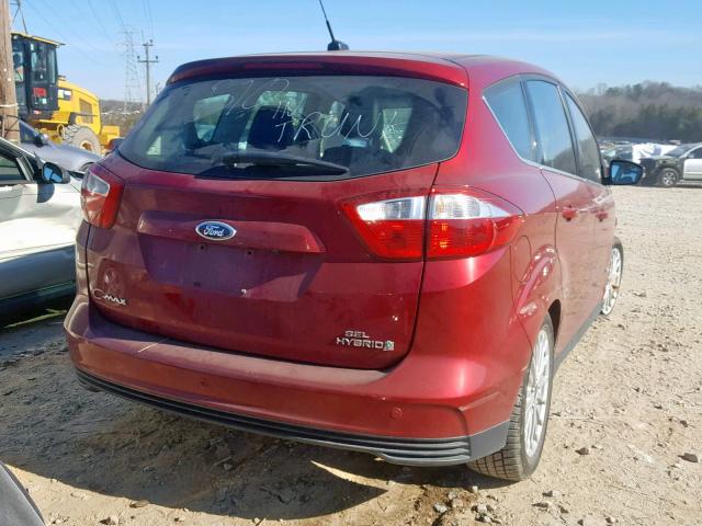 1FADP5BUXDL542422 - 2013 FORD C-MAX SEL RED photo 4