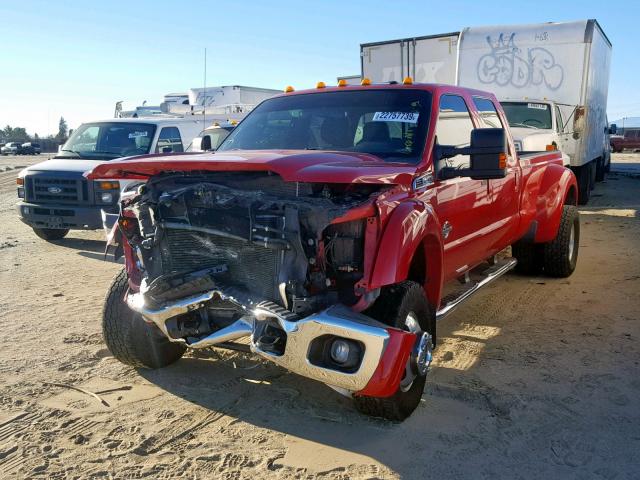 1FT8W4DT8BEA13047 - 2011 FORD F450 SUPER RED photo 2