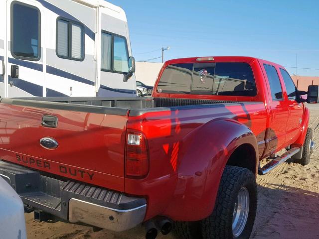 1FT8W4DT8BEA13047 - 2011 FORD F450 SUPER RED photo 4