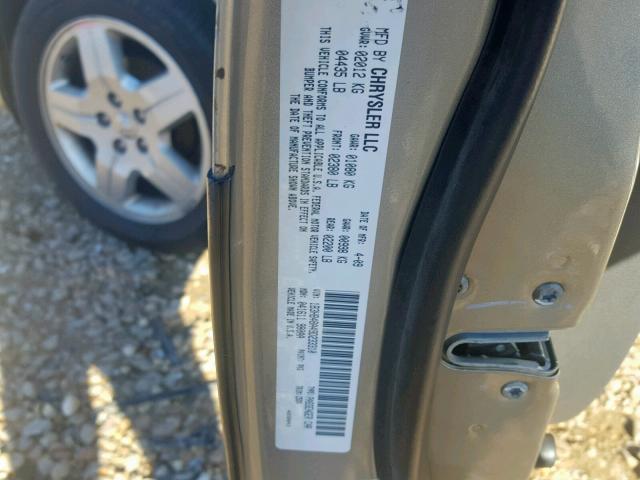 1B3HB48A49D233310 - 2009 DODGE CALIBER SX GOLD photo 10