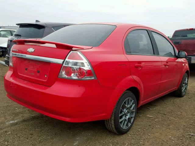 KL1TD566X8B136461 - 2008 CHEVROLET AVEO BASE წითელი ფოტო 4