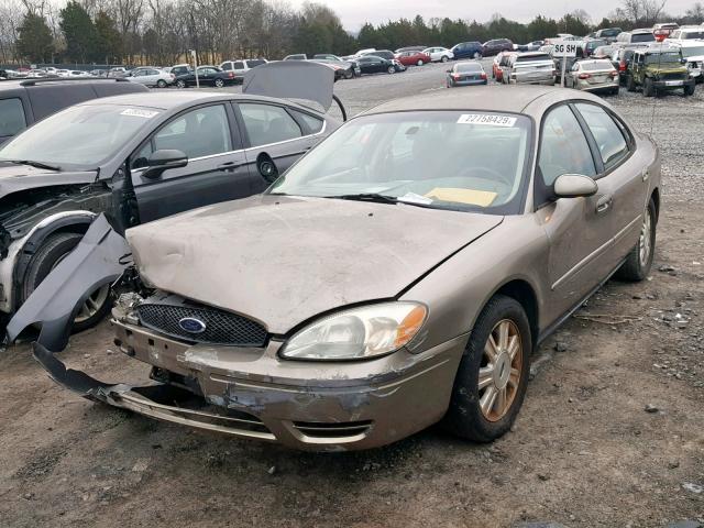 1FAFP56U85A287897 - 2005 FORD TAURUS SEL TAN photo 2