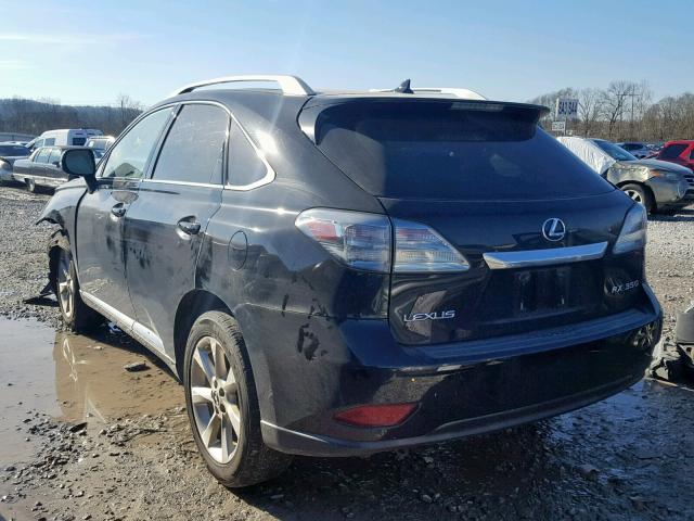 2T2ZK1BA7AC005647 - 2010 LEXUS RX 350 BLACK photo 3