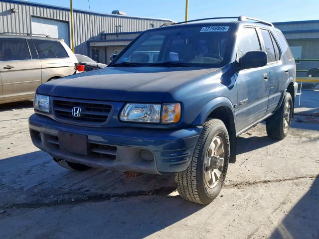 4S6DM58W5Y4406052 - 2000 HONDA PASSPORT E BLUE photo 2