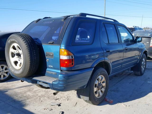 4S6DM58W5Y4406052 - 2000 HONDA PASSPORT E BLUE photo 4