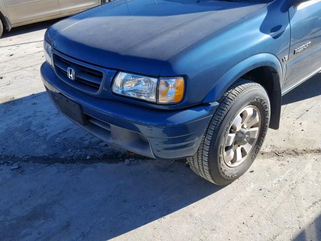 4S6DM58W5Y4406052 - 2000 HONDA PASSPORT E BLUE photo 9