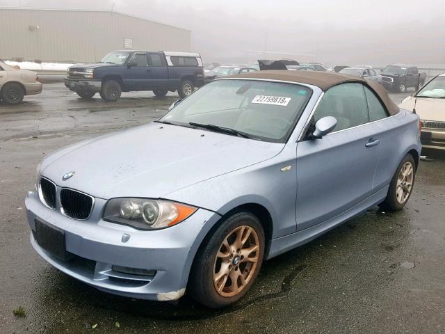 WBAUN13579VH81261 - 2009 BMW 128 I BLUE photo 2