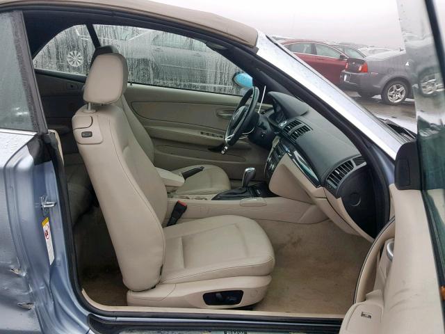 WBAUN13579VH81261 - 2009 BMW 128 I BLUE photo 5