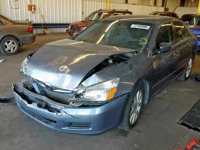 1HGCM66417A054606 - 2007 HONDA ACCORD SE BLUE photo 2