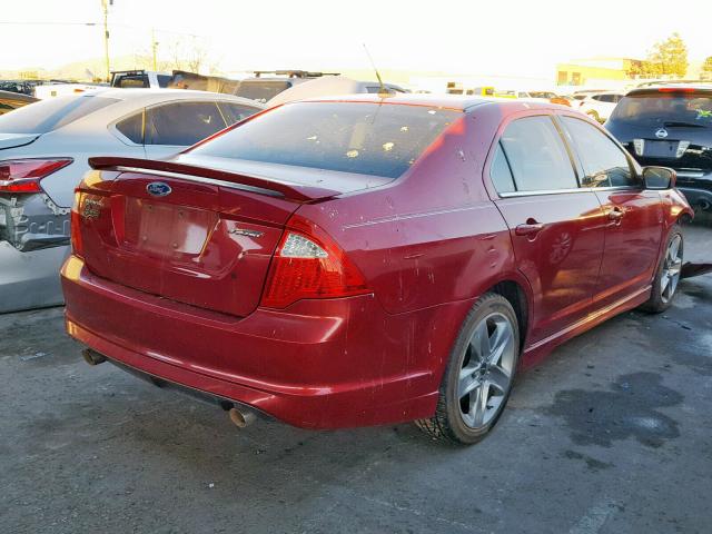 3FAHP0KC0BR154870 - 2011 FORD FUSION SPO MAROON photo 4