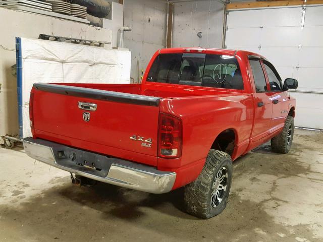 1D7HU18256S573241 - 2006 DODGE RAM 1500 S RED photo 4