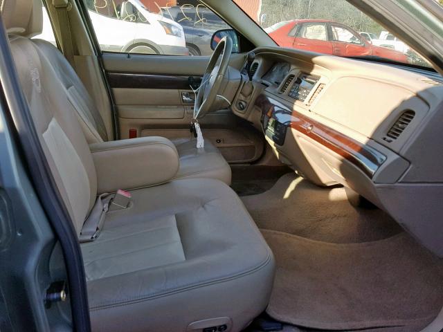 2MEFM75W95X674580 - 2005 MERCURY GRAND MARQ მწვანე ფოტო 5