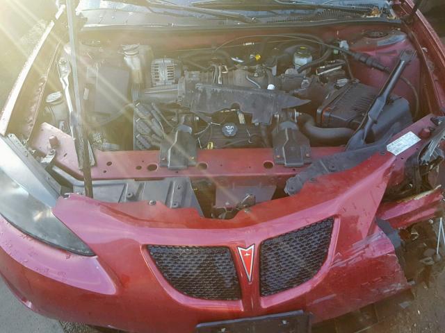 2G2WR524341192560 - 2004 PONTIAC GRAND PRIX MAROON photo 7