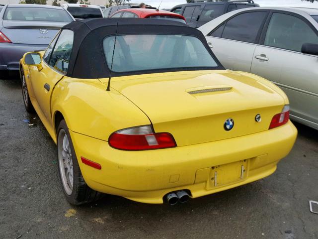 WBACN53471LJ56530 - 2001 BMW Z3 3.0 YELLOW photo 3