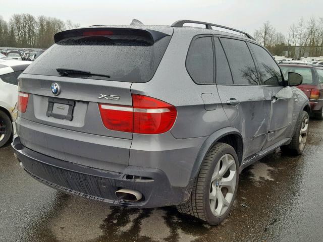 5UXFE83558L161342 - 2008 BMW X5 4.8I GRAY photo 4