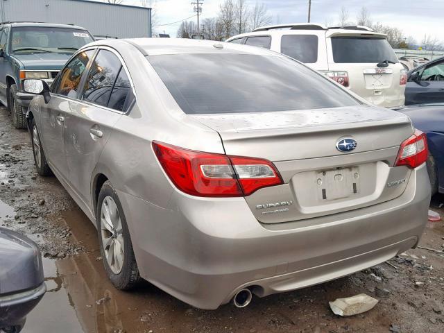 4S3BNBC60F3002764 - 2015 SUBARU LEGACY 2.5 GRAY photo 3