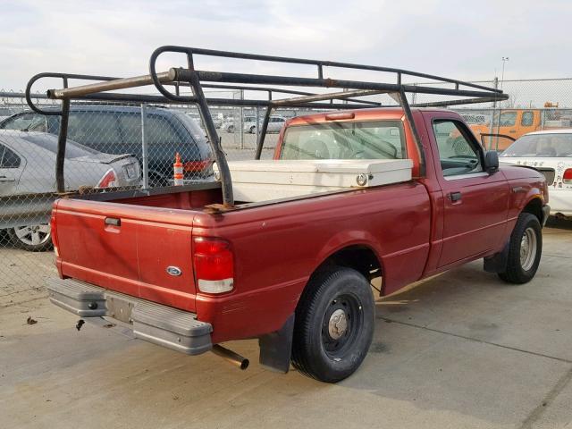 1FTYR10C2YPC03564 - 2000 FORD RANGER BURGUNDY photo 4