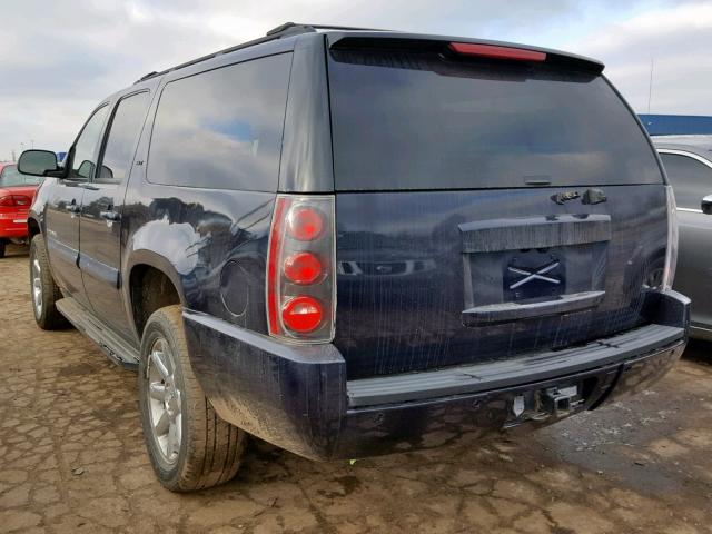 1GKFK16388J201537 - 2008 GMC YUKON XL K BLUE photo 3