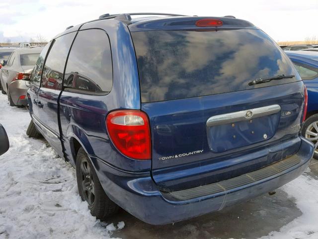 2C8GP64L53R124811 - 2003 CHRYSLER TOWN & COU BLUE photo 3