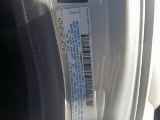 3VWCP21C62M460855 - 2002 VOLKSWAGEN NEW BEETLE Gümüş foto 10