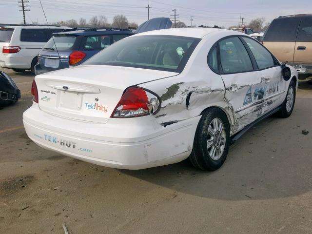 1FAFP56U36A217919 - 2006 FORD TAURUS SEL WHITE photo 4