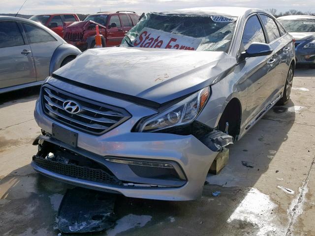 5NPE34AF1FH045628 - 2015 HYUNDAI SONATA SPO GRAY photo 2