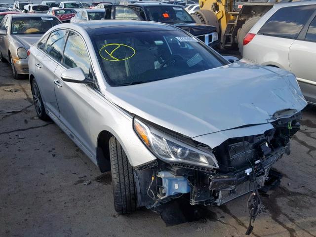 5NPE34AB6FH075155 - 2015 HYUNDAI SONATA SPO SILVER photo 1